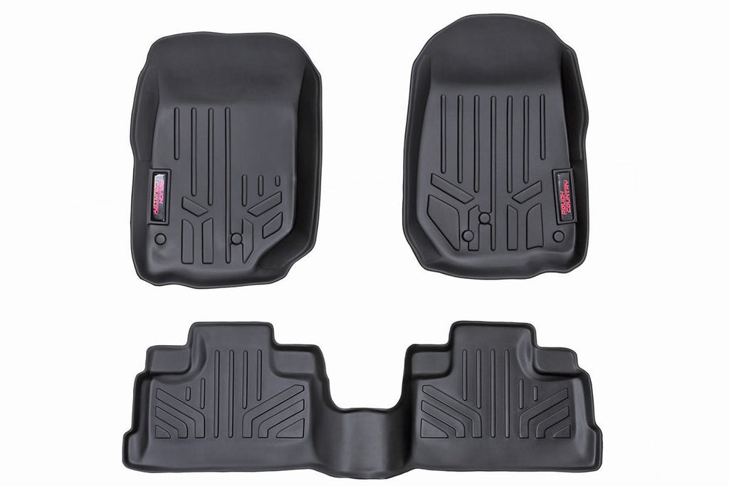 Rough Country Floor Mats - FR & RR - 4 Door - Jeep Wrangler JK 4WD (2014-2018)