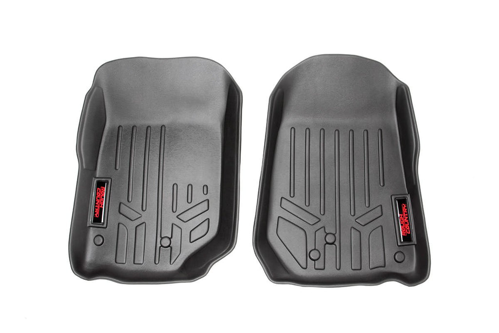 Rough Country Floor Mats - Front - Jeep Wrangler TJ (97-06) 4WD