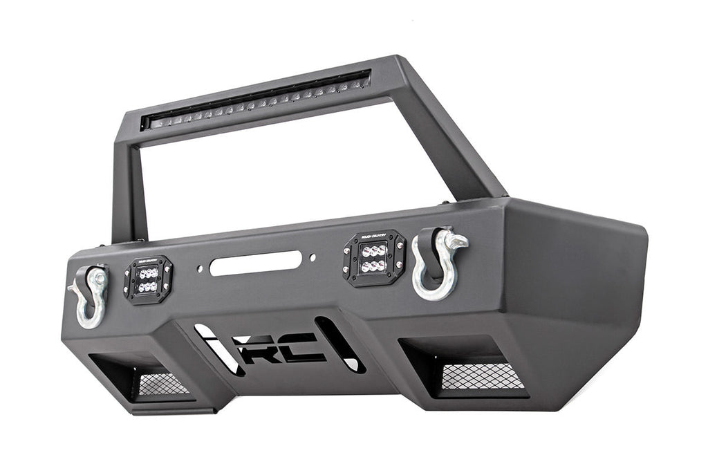 FR Bumper - Stubby - Hoop - BLK LED - Jeep Gladiator JT Wrangler JK & JL