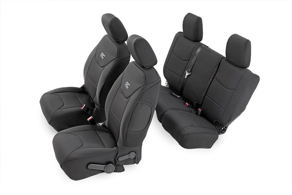 Rough Country Seat Covers - Front And Rear - Jeep Wrangler JK 4WD (2013-2018)