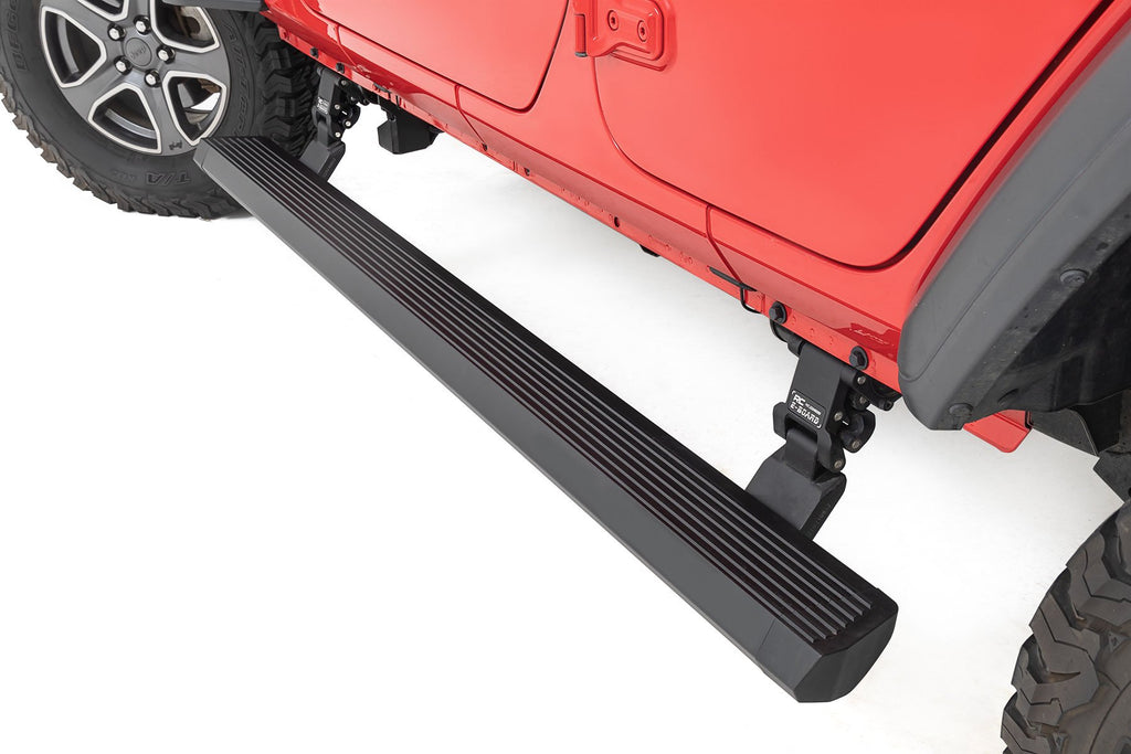 Rough Country Power Running Boards - Lighted - 4 Door - Jeep Wrangler JL (18-23)