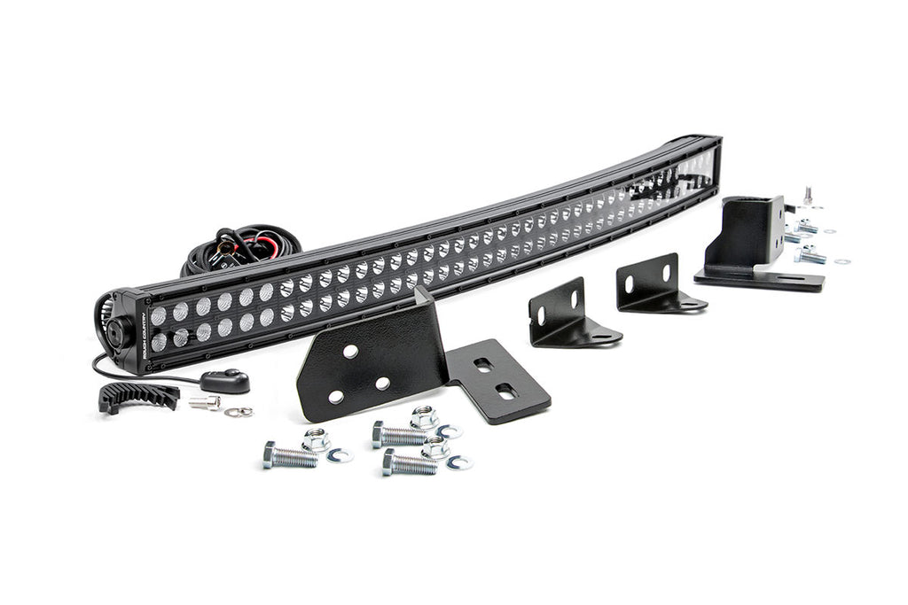 Rough Country - LED Light - Bumper Mount - 40" Black Dual Row - Ford Super Duty (11-16) - 70682