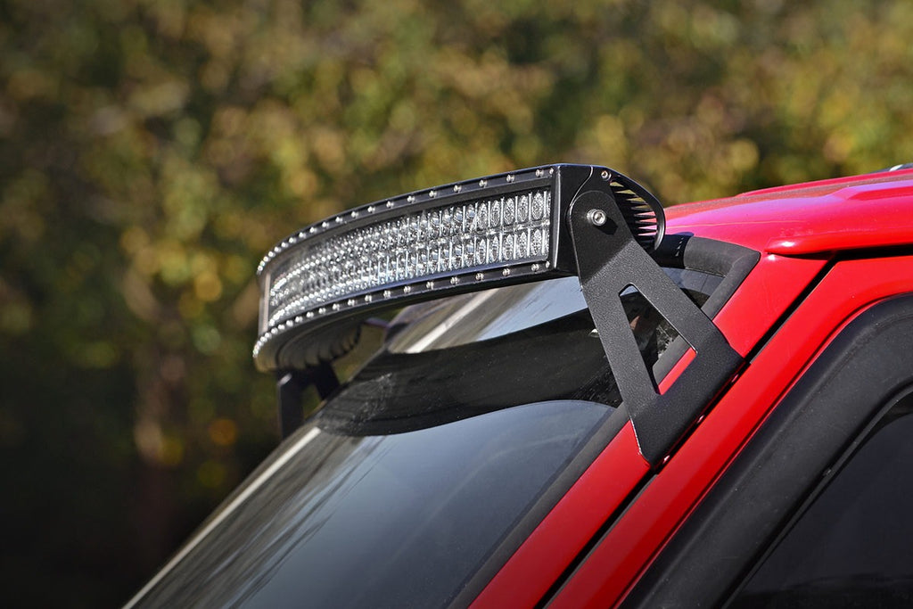 Rough Country - LED Light Mount - Upper Windshield - 50" Curved - Jeep Cherokee XJ (84-01) - 70517