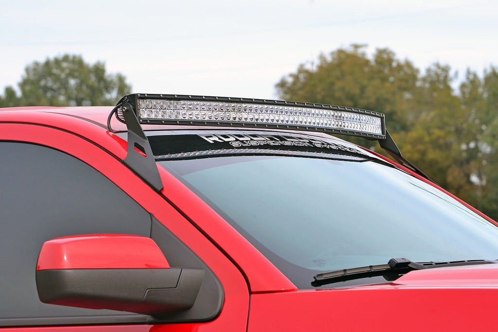 Rough Country - LED Light Mount - Upper Windshield - 54" Curved - Chevy/GMC 2500HD/3500HD (15-19) - 70514A