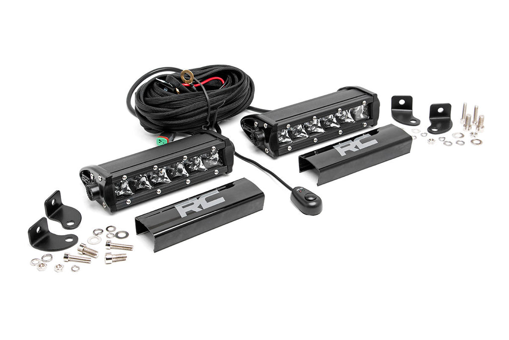 Rough Country - Chrome Series LED Light Bar - 6 Inch - Single Row Pair - 70706