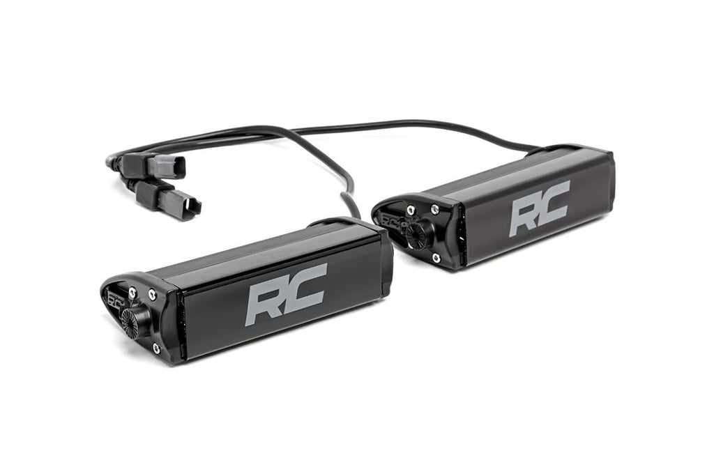 Rough Country - 6 Inch Black Series LED Light Bar - Single Row - Pair - 70706BL