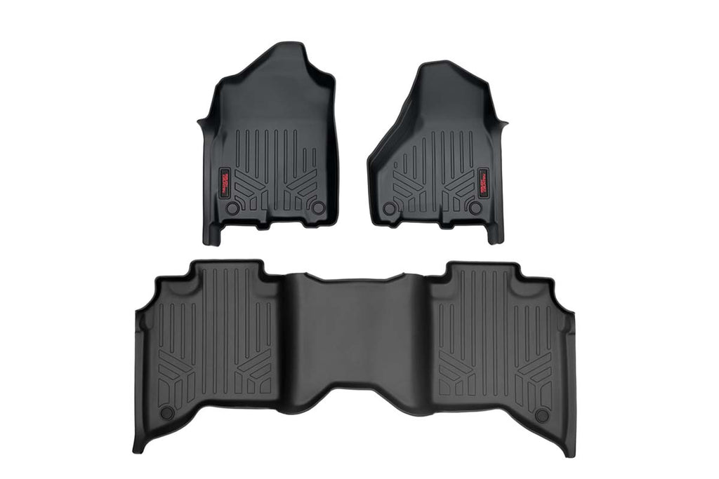 Rough Country Floor Mats - FR & RR - FR Bucket - Crew - Ram 2500 3500 (19-23)