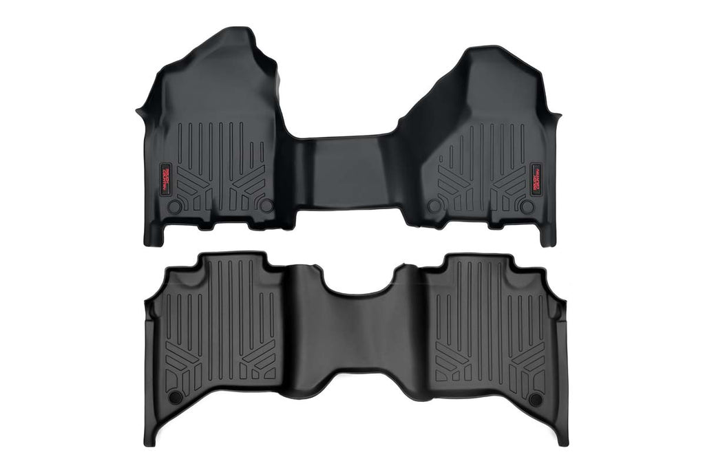 Rough Country Floor Mats - FR & RR - Over Hump - Crew - Ram 2500 3500 (19-23)