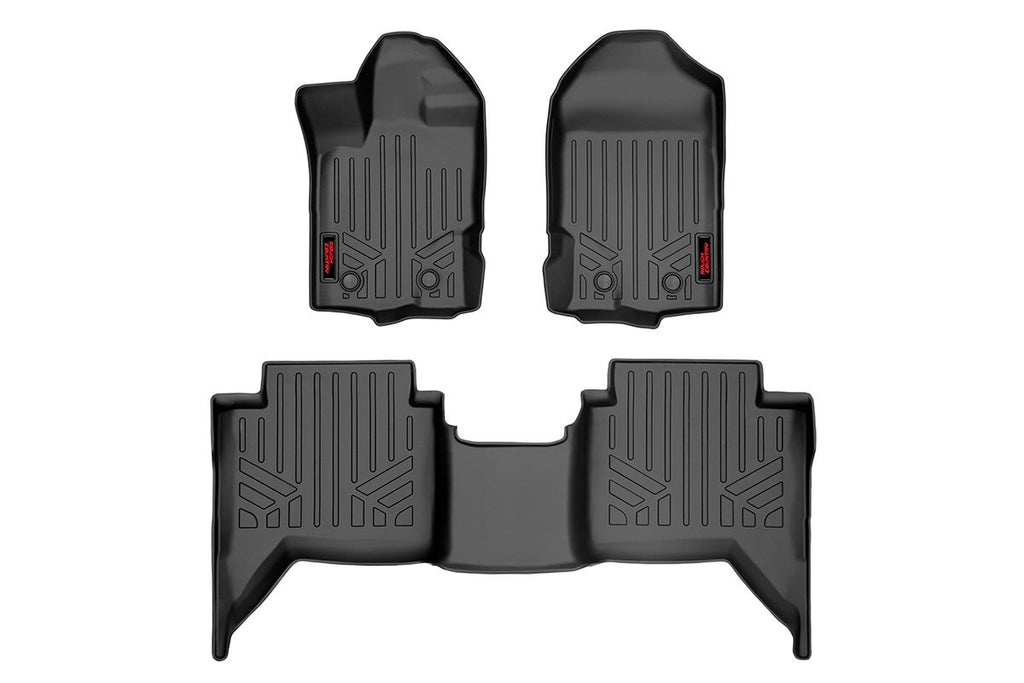 Rough Country Floor Mats - FR & RR - Ford Ranger 2WD 4WD (2019-2023)
