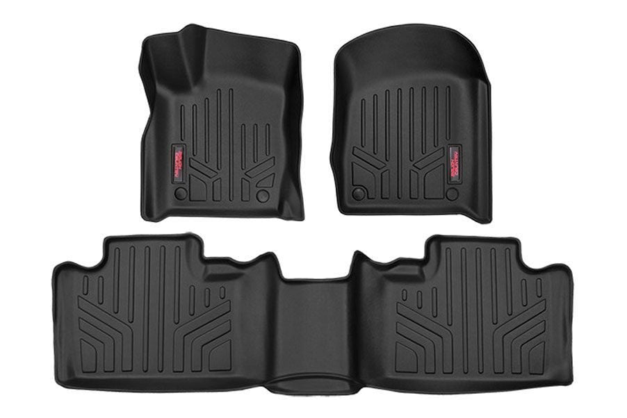 Rough Country Floor Mats - FR & RR - Floor Posts - Jeep Grand Cherokee (13-22)