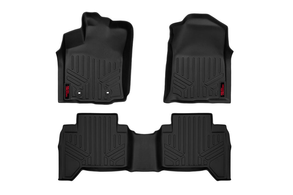 Rough Country Floor Mats - Front And Rear - Toyota Tacoma 2WD 4WD (2016-2023)