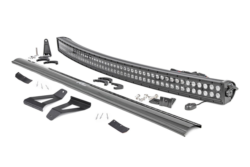 Rough Country - LED Light - Windshield Mnt - 50" BLK Dual Row - Jeep Cherokee XJ (84-01) - 70072