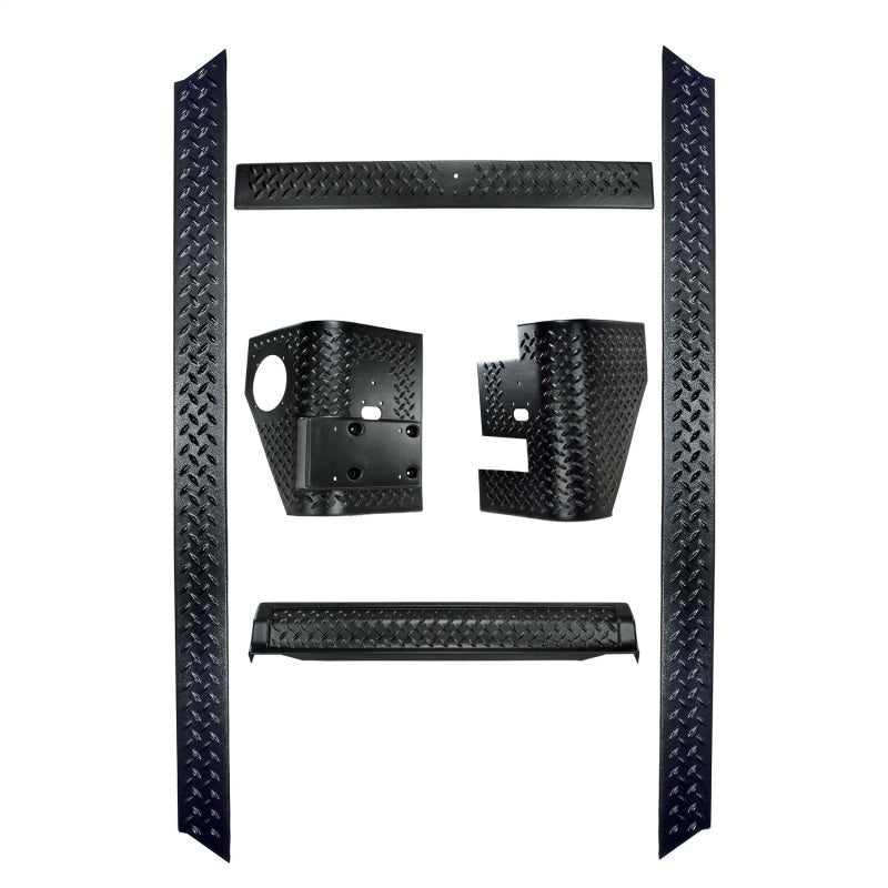 Rugged Ridge 6-Piece Body Armor Kit Jeep Wrangler TJ