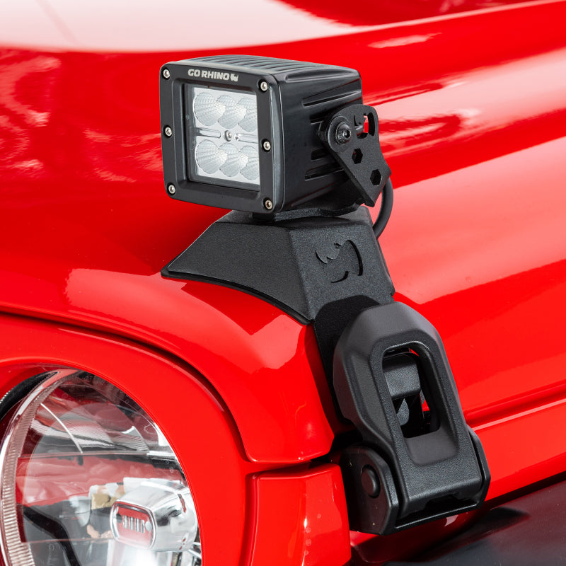 Go Rhino Jeep Wrangler JL/JLU/Gladiator JT Light Mount - 3in Cube