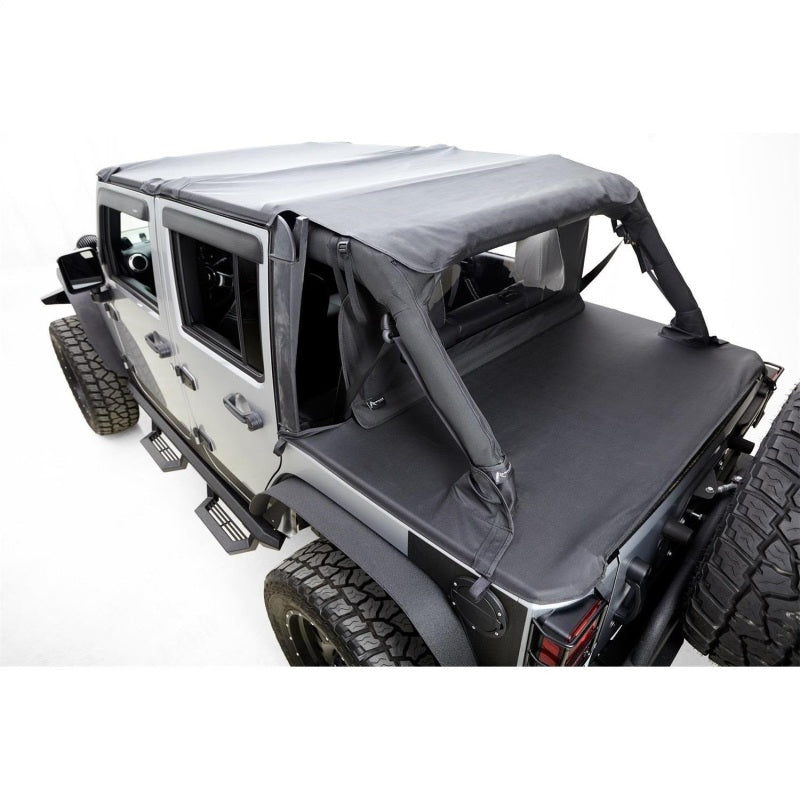 Rampage Jeep Wrangler(JK) Unlimited 4-Door Tonneau Cover - Black Diamond