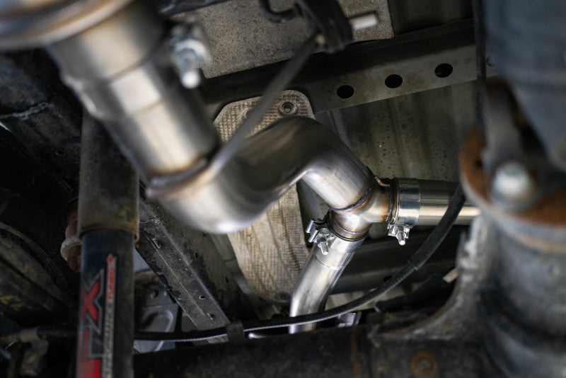 MBRP Ford Ranger 2.3L 3in Dual Split Rear Outlet 4in OD Tips Black Coated Cat Back Exhaust