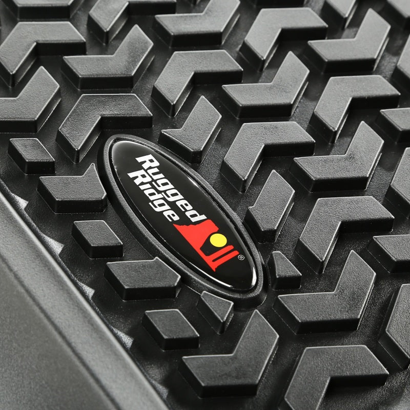Rugged Ridge Floor Liner Rear Black Jeep Wrangler JK 2 Dr