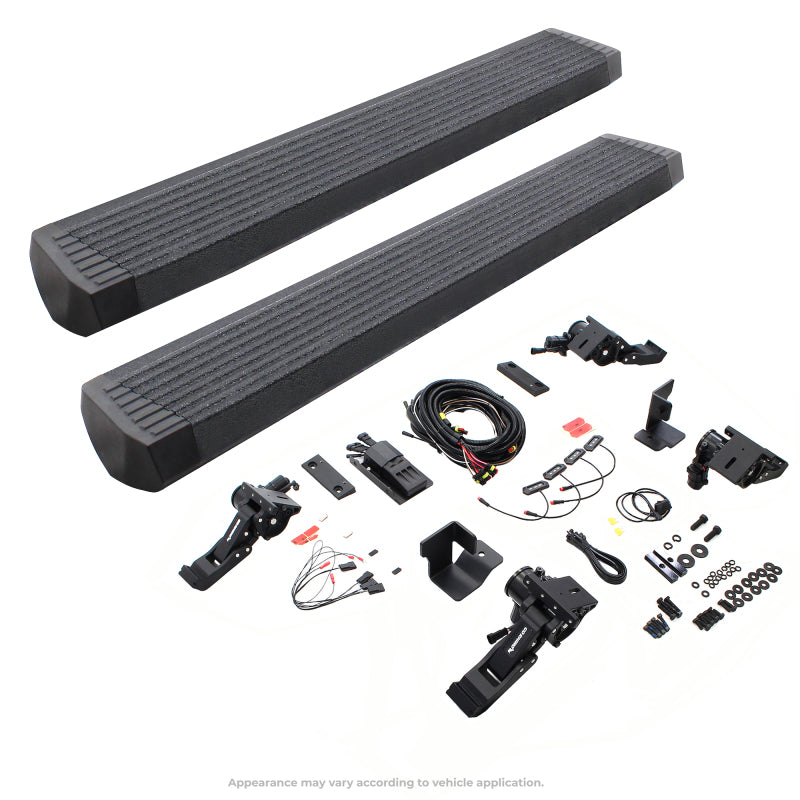 Go Rhino Jeep Gladiator 4dr E-BOARD E1 Electric Running Board Kit - Bedliner Coating