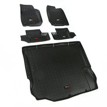 Load image into Gallery viewer, Rugged Ridge Floor Liner Front/Rear/Cargo Black Jeep Wrangler JK 2 Dr