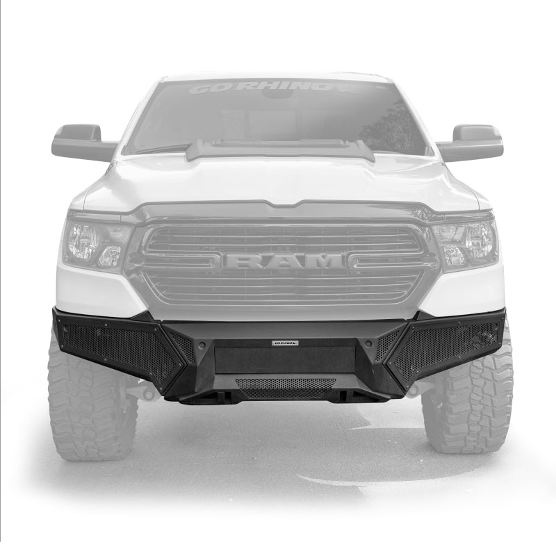 Go Rhino Ram 1500 (Excl. Rebel/Warlock/TRX) Element Front Bumper w/Pwr Bar - Tex. Blk