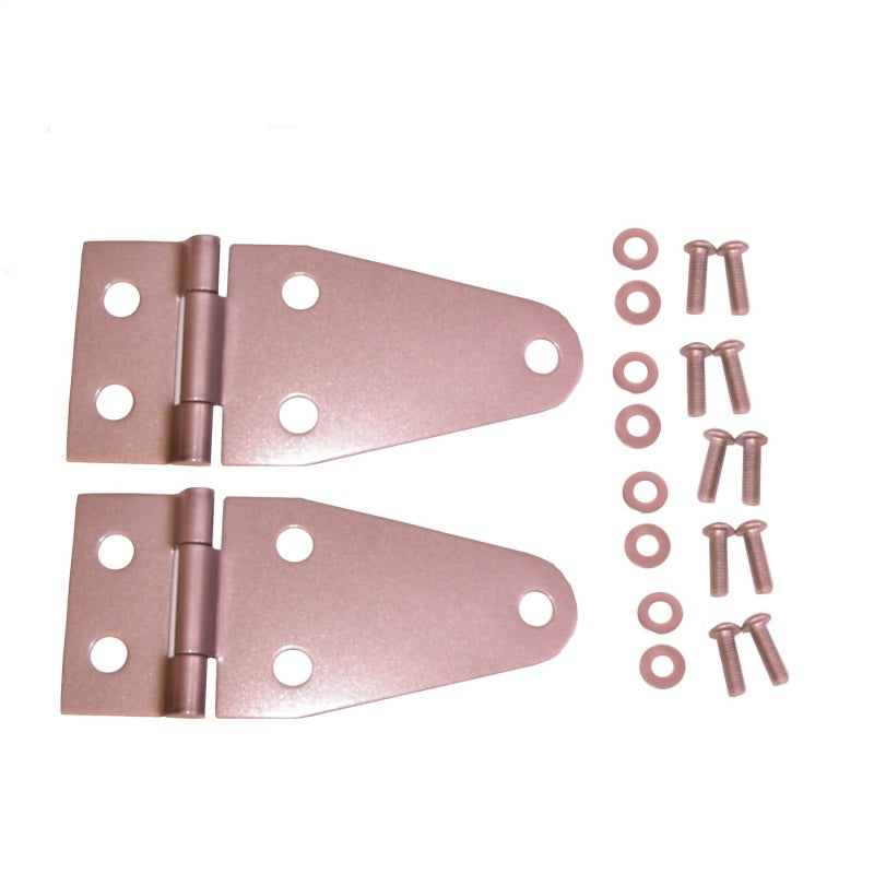 Rugged Ridge Jeep CJ / Jeep Wrangler Satin Stainless Steel Hood Hinge Kit
