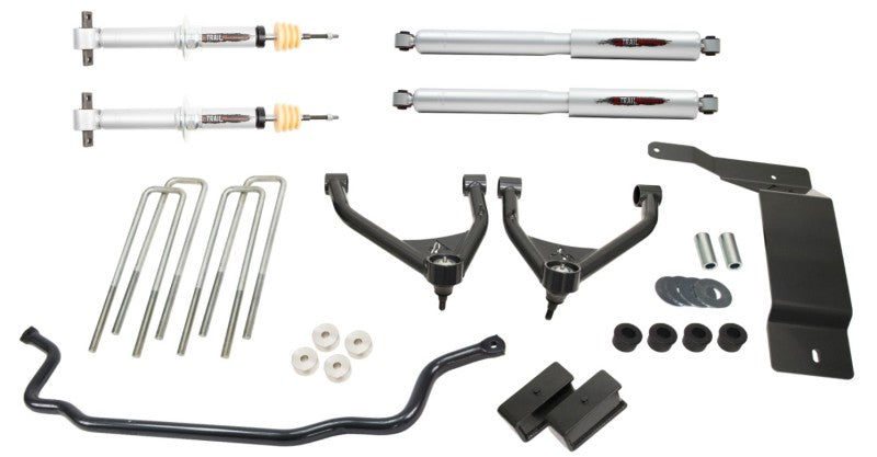 Belltech Silverado / Sierra 1500 4WD Ext & Crew Cab 4in Trail Perf Lift Kit w/ Front Sway Bar