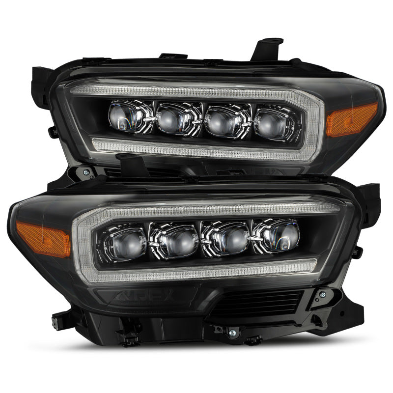 AlphaRex 16+ Toyota Tacoma NOVA LED Projector Headlights Plank Style Black w/Activation Light
