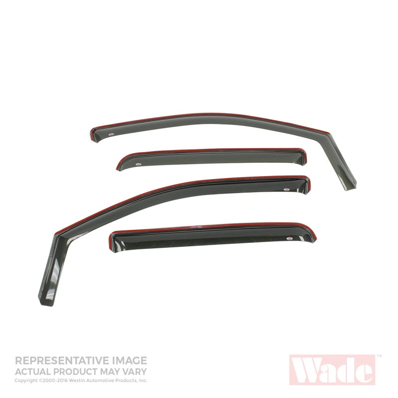 Westin 2007+ Toyota Tundra Crew Max Wade In-Channel Wind Deflector 4pc - Smoke