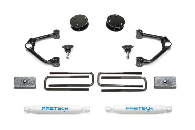 Fabtech 19+ GM C/K1500 P/U 3in Budget Sys w/Perf Shks