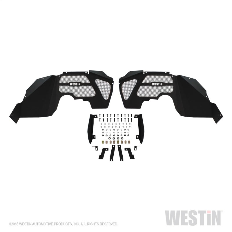 Westin 07+ Jeep Wrangler JK Inner Fenders - Front - Textured Black