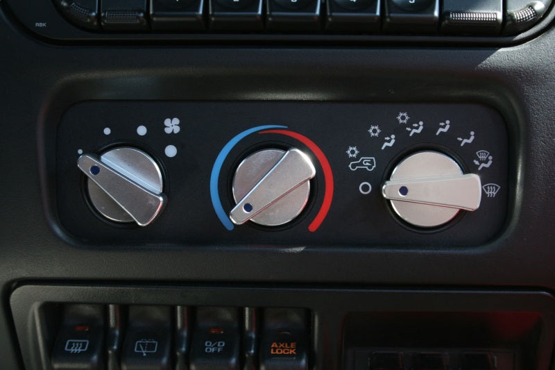Rugged Ridge 3-Pc Alu Climate Control Knob Set Blue J