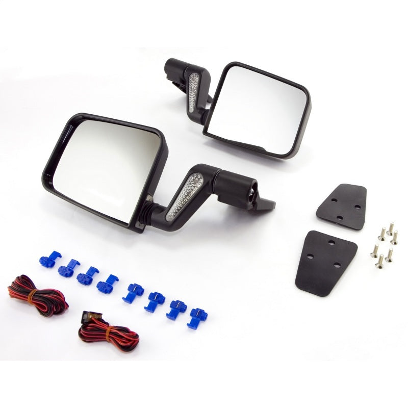 Rugged Ridge Jeep Wrangler Black Heated Door Mirror Kit