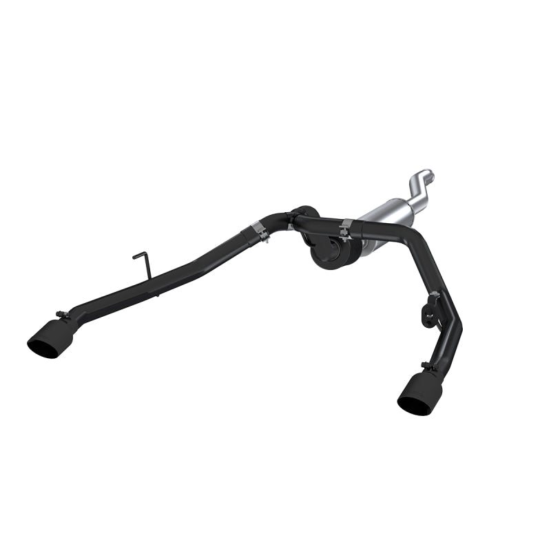 MBRP Jeep Gladiator 3.6L 2.5in Dual Rear Exit Cat Back Exhaust Black Coated