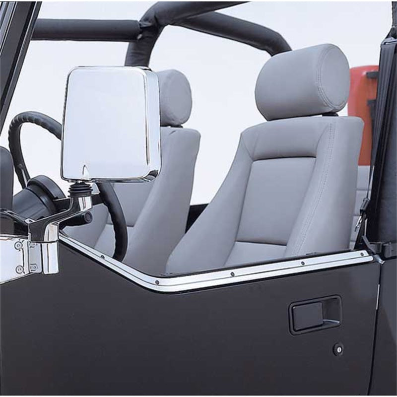 Rugged Ridge Jeep Wrangler YJ Stainless Steel Half Door Retaining Channel