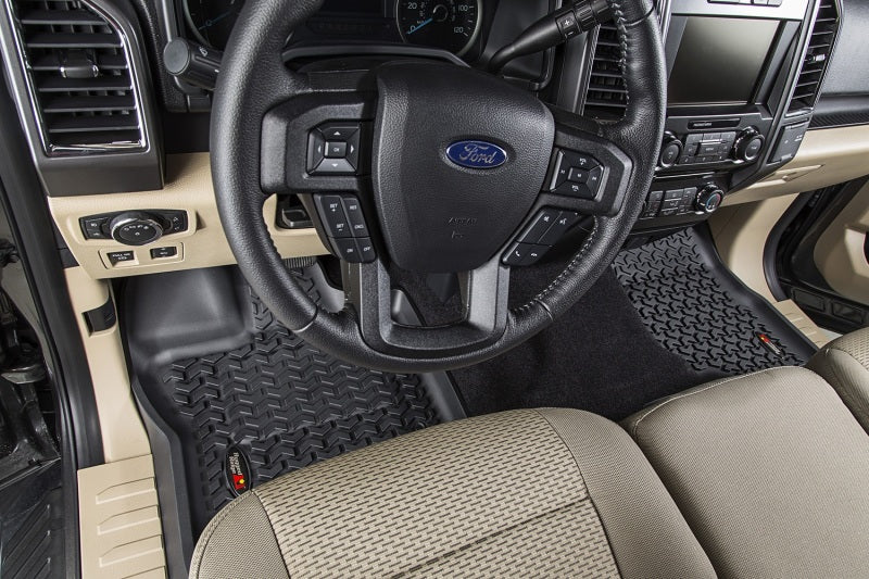 Rugged Ridge Floor Liner Front/Rear Black Ford F-150 / Raptor