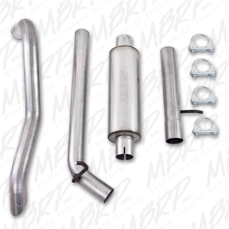 MBRP Jeep Wrangler (JK) 3.8L V6 4 dr Off-Road Tail Pipe Muffler before Axle