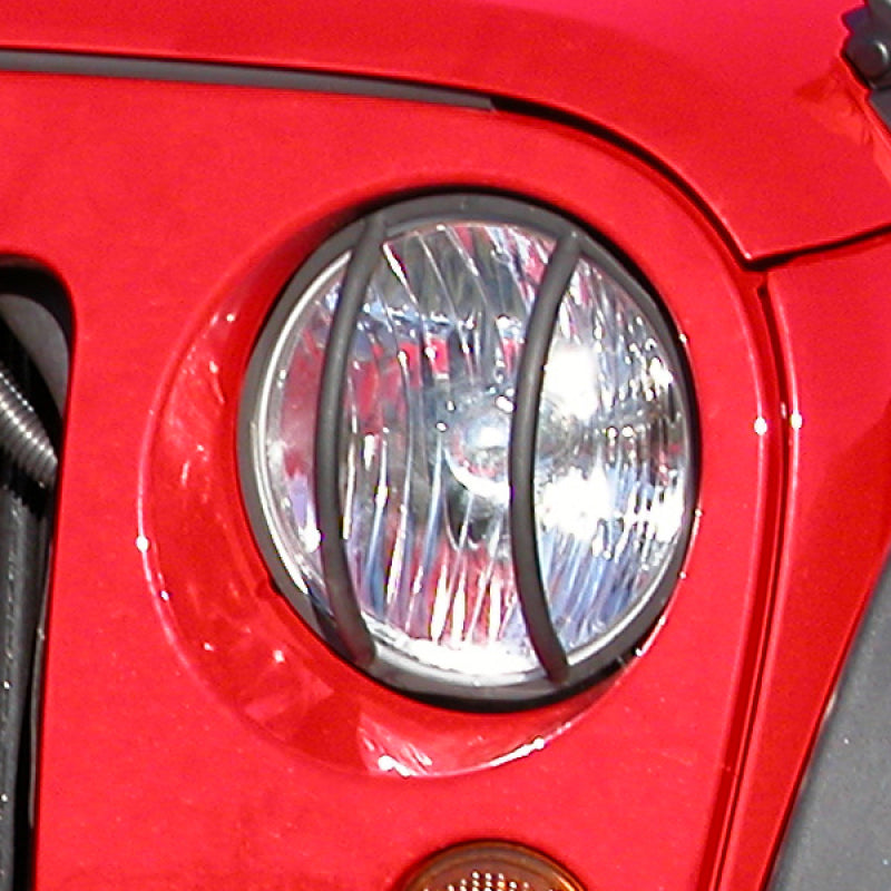 Rugged Ridge Jeep Wrangler JK Black Headlight Euro Guards