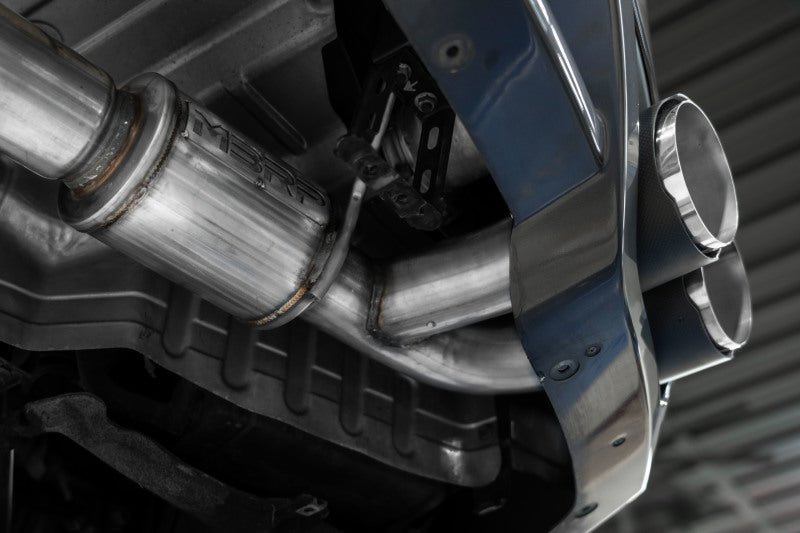 MBRP Nissan GTR 3.8L Stainless Steel 3.5in Cat-Back, Dual Split Rear Quad Carbon Tips