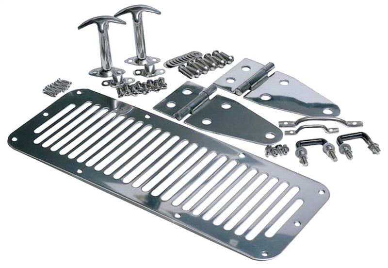 Rampage Jeep CJ5 Hood Set - Stainless