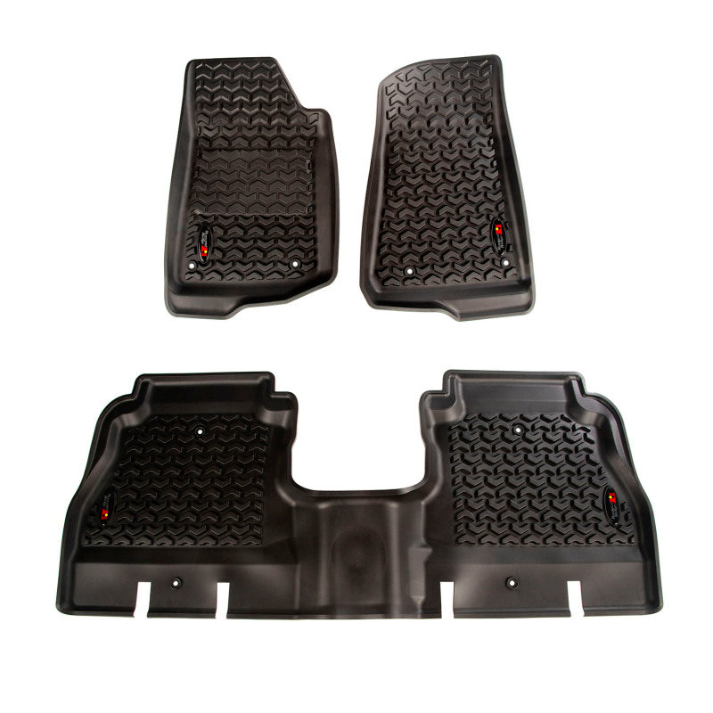 Rugged Ridge Floor Liner Front/Rear Black Jeep Wrangler JL 4 Dr