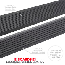 Load image into Gallery viewer, Go Rhino Jeep Wrangler 2dr E-BOARD E1 Electric Running Board Kit (Cut Req.) - Bedliner Coating