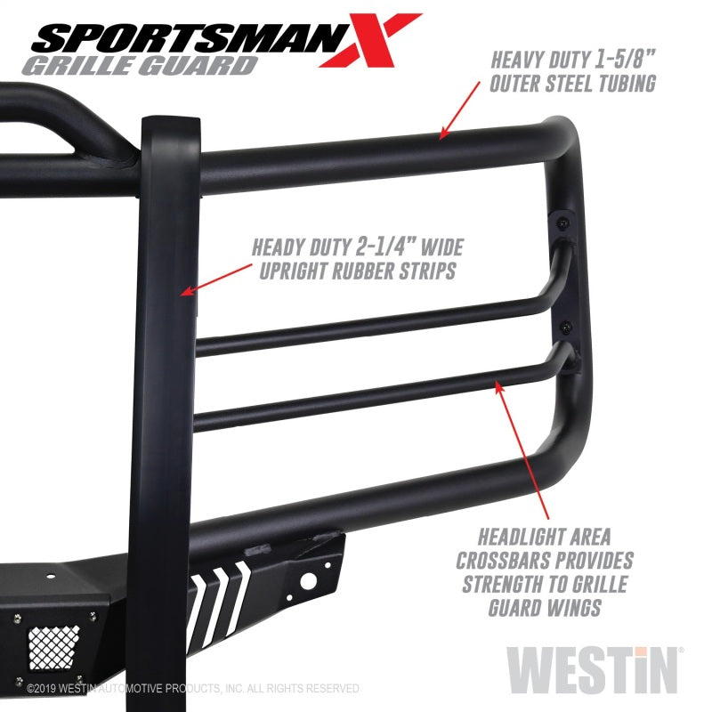 Westin 16+ Chevy Silverado 1500 Sportsman X Grille Guard - Textured Black
