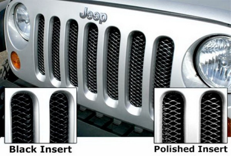 Rampage Jeep Wrangler(JK) Grille 3D Single Piece - Black