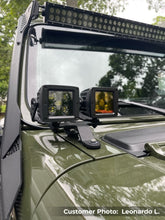 Load image into Gallery viewer, Go Rhino Jeep Wrangler JL/JLU/Gladiator JT Light Mount - Two 3in Cubes