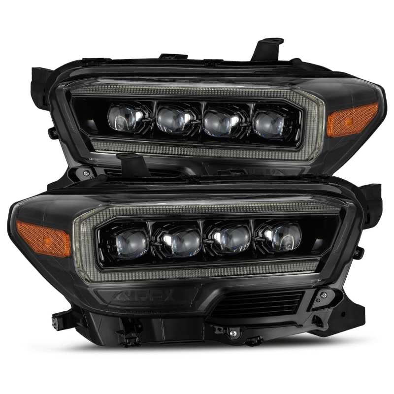 AlphaRex 16+ Toyota Tacoma NOVA LED Projector Headlight Plank Style Alpha Black w/Activation Light