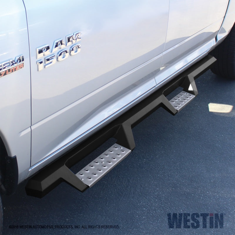 Westin 09+ RAM 1500 Crew Cab HDX Stainless Drop Nerf Step Bars - Tex. Blk