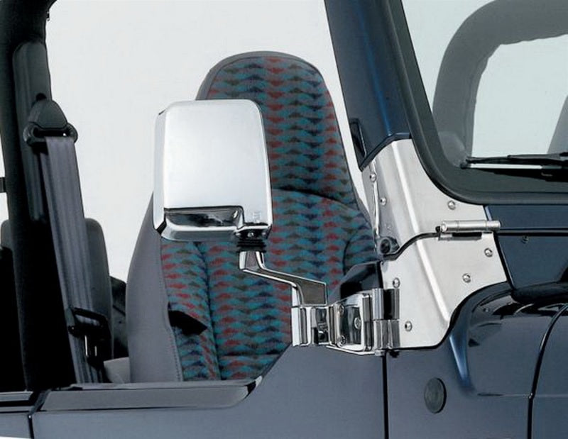 Rampage Jeep Wrangler(YJ) Half Door Side Mirrors - Chrome