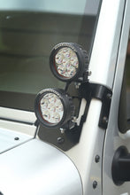 Load image into Gallery viewer, Rugged Ridge Jeep Wrangler JK Semi-Gloss Black A Pillar Light Mount