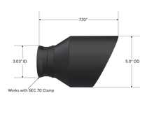 Load image into Gallery viewer, MBRP Dodge Charger 5.7L/6.2L/6.4L T304 3in ID / 5in OD Out / 8in Length Angle Cut Black Tip