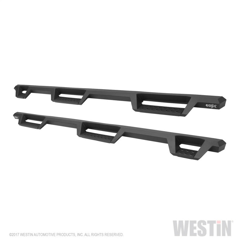 Westin Ford F-250/350/450/550 CC (6.75ft Bed) HDX Drop Whl to Whl Nerf Step Bars - Text Blk